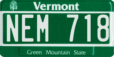 VT license plate NEM718