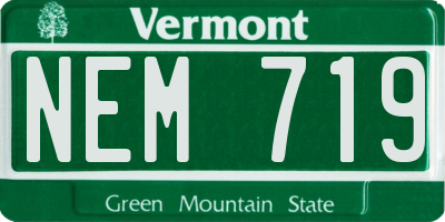 VT license plate NEM719
