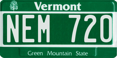 VT license plate NEM720