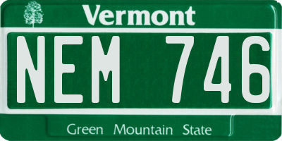 VT license plate NEM746