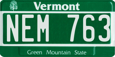 VT license plate NEM763