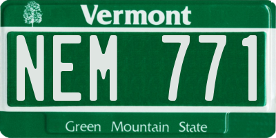 VT license plate NEM771