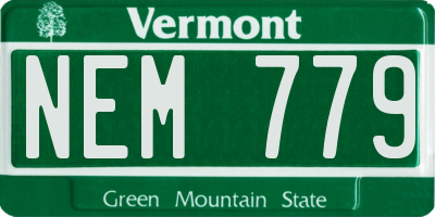 VT license plate NEM779