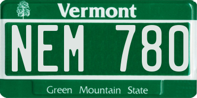 VT license plate NEM780