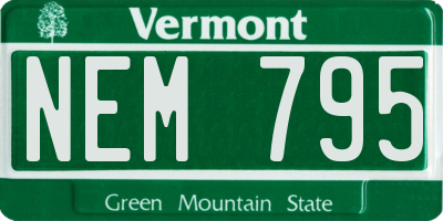 VT license plate NEM795