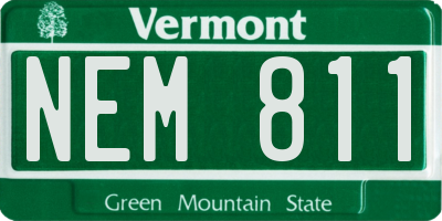 VT license plate NEM811