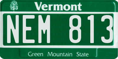 VT license plate NEM813