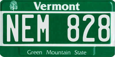 VT license plate NEM828