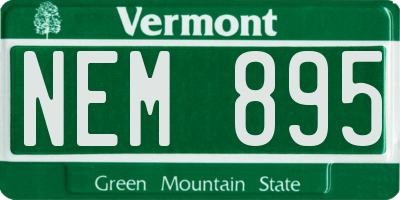 VT license plate NEM895