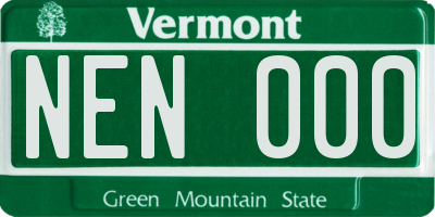 VT license plate NEN000