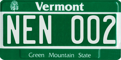 VT license plate NEN002