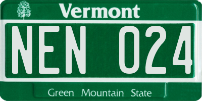 VT license plate NEN024