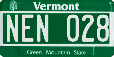 VT license plate NEN028
