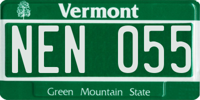 VT license plate NEN055