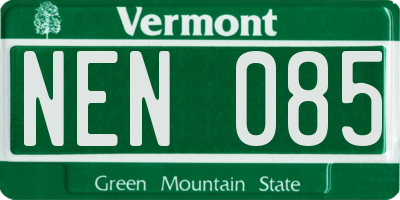 VT license plate NEN085