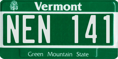 VT license plate NEN141