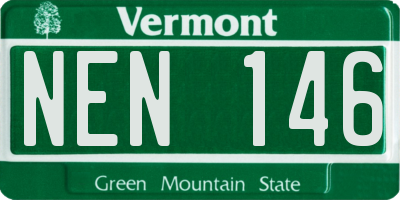 VT license plate NEN146