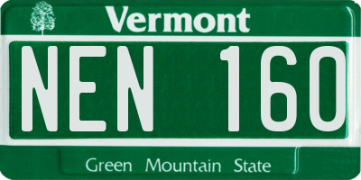 VT license plate NEN160