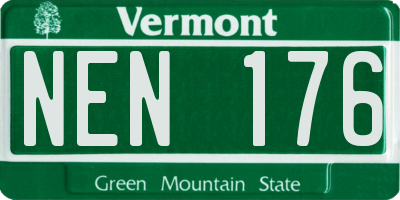 VT license plate NEN176