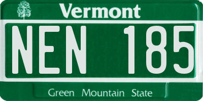 VT license plate NEN185