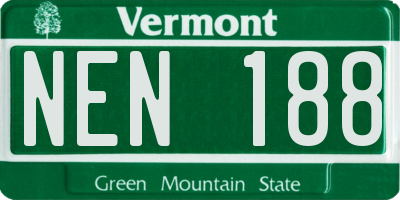 VT license plate NEN188