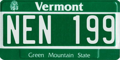 VT license plate NEN199