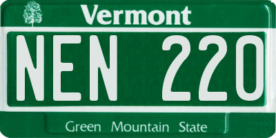 VT license plate NEN220