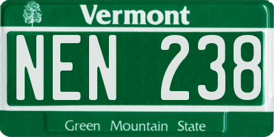 VT license plate NEN238