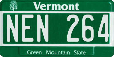 VT license plate NEN264