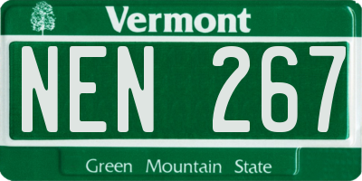 VT license plate NEN267