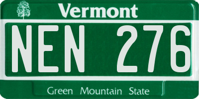 VT license plate NEN276
