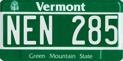 VT license plate NEN285