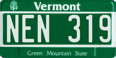 VT license plate NEN319
