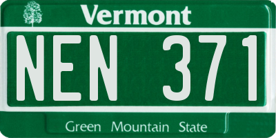 VT license plate NEN371
