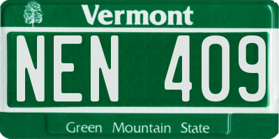 VT license plate NEN409