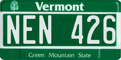 VT license plate NEN426