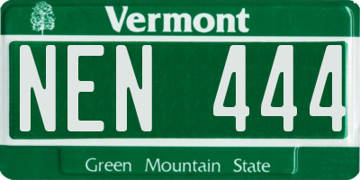 VT license plate NEN444
