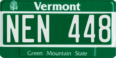 VT license plate NEN448