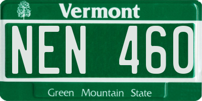 VT license plate NEN460