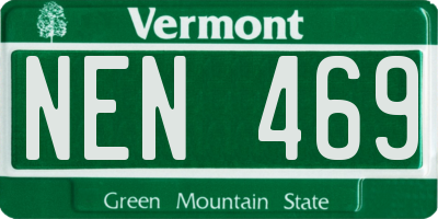 VT license plate NEN469
