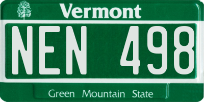 VT license plate NEN498