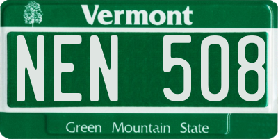 VT license plate NEN508