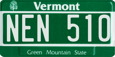 VT license plate NEN510