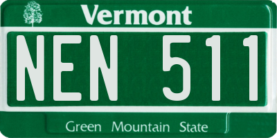 VT license plate NEN511