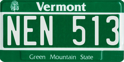 VT license plate NEN513