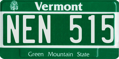 VT license plate NEN515