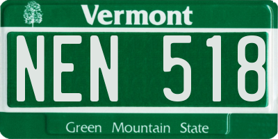 VT license plate NEN518