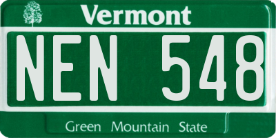VT license plate NEN548