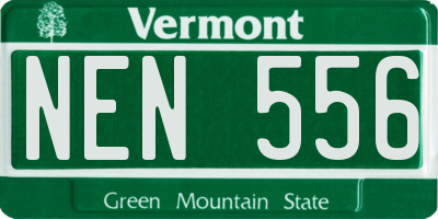 VT license plate NEN556
