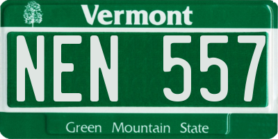 VT license plate NEN557